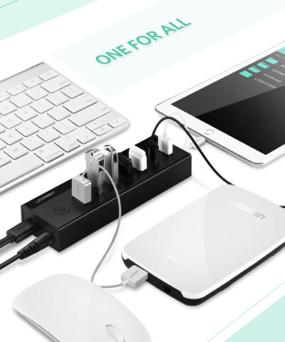 Bộ chia Ugreen 40522 USB 3.0 7 cổng nguồn 5V2A