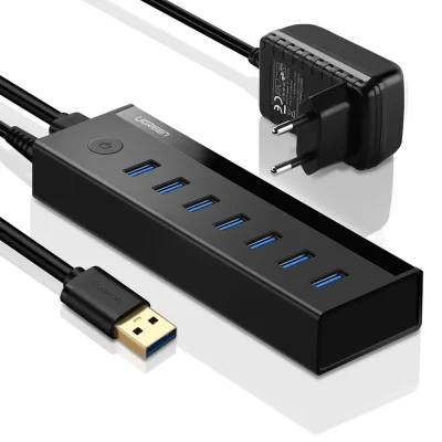Bộ chia Ugreen 40522 USB 3.0 7 cổng nguồn 5V2A