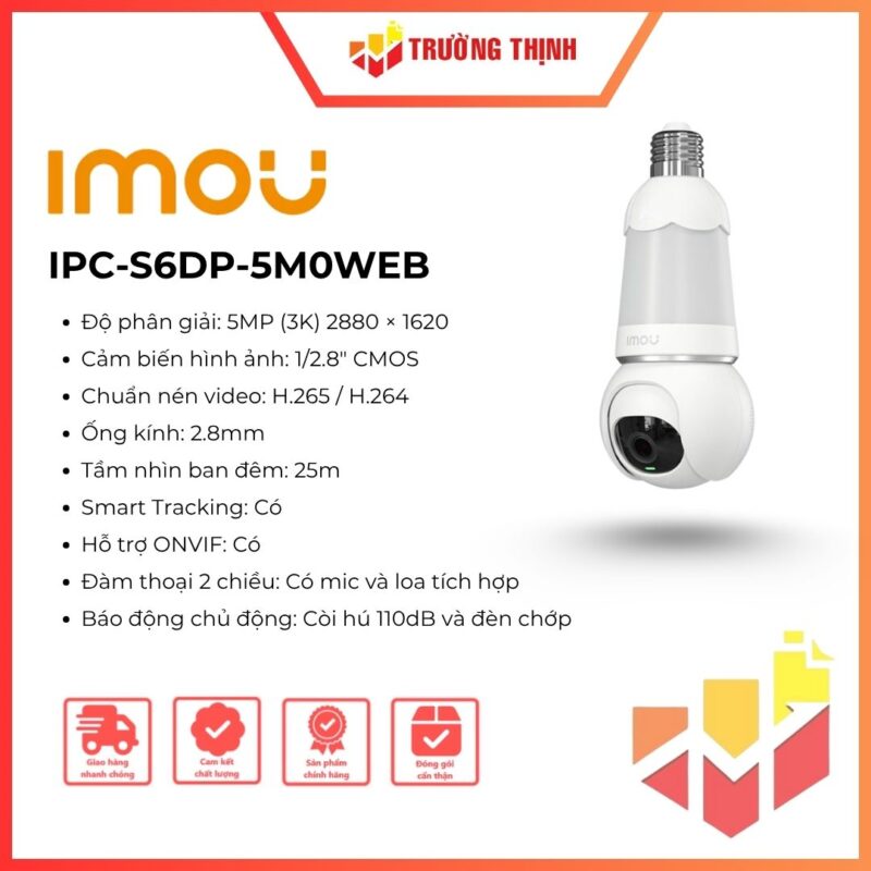 Camera Wifi 5MP iMOU IPC-S6DP-5M0WEB (Bulb cam 5MP)