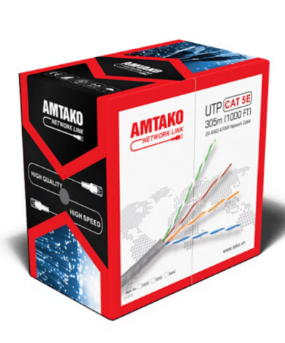 Cáp mạng Cat5e UTP AMTAKO 5888 dây trắng 305m