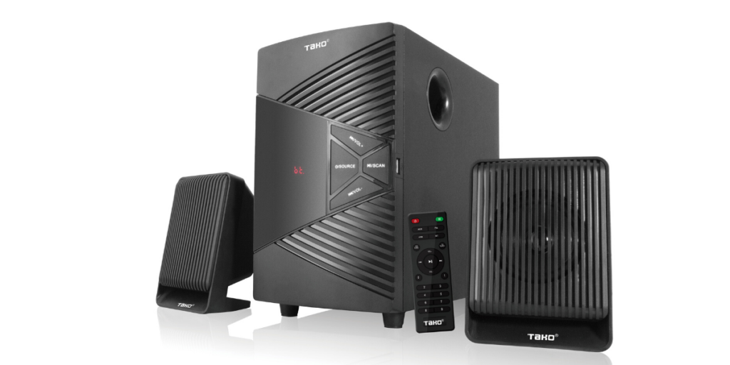 Loa 2.1 TAKO W-990 thiết kế nhỏ gọn, đơn giản nhưng hiện đại và sang trọng