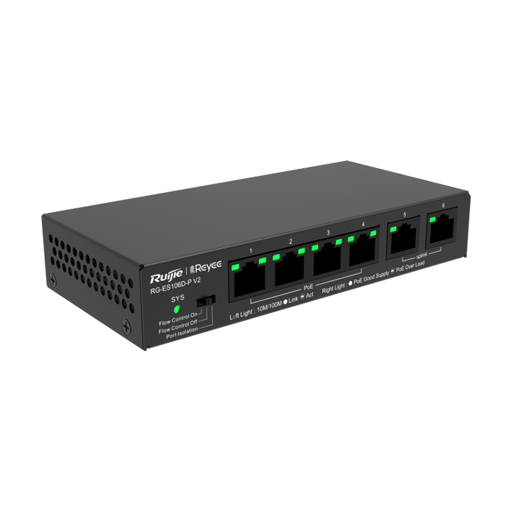 Thiết Bị Mạng Switch Ruijie RG-ES106D-P V2