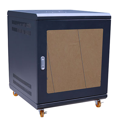 Tủ rack 12U-D600 có bánh xe (cửa mica)