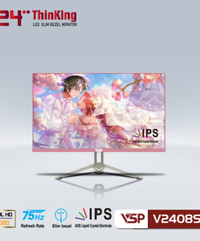Màn hình LCD VSP V2408S Màu Hồng (24 inch/ FHD/ 75Hz/ IPS) 