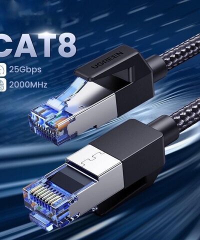 Cáp mạng CAT8 đúc sẵn bọc dù dài 1.5M Ugreen 80430