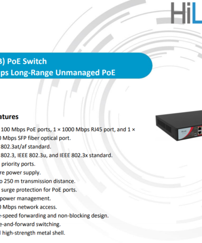 Switch PoE 16 Port HiLook NS-0318P-130 (B)