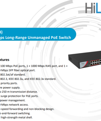 Switch PoE 24 Port HiLook NS-0324P-230 (B)