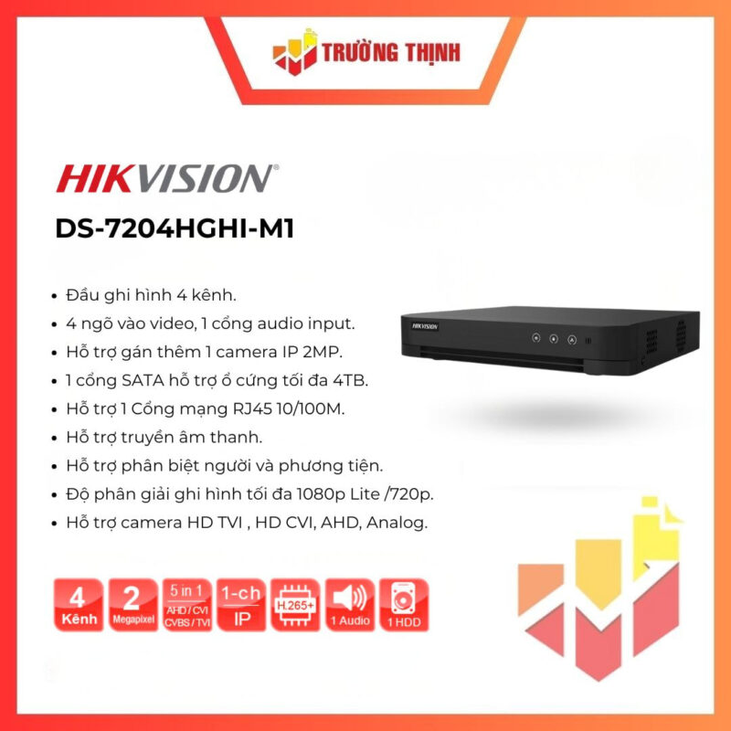 Đầu ghi DVR Hikvision DS-7204HGHI-M1