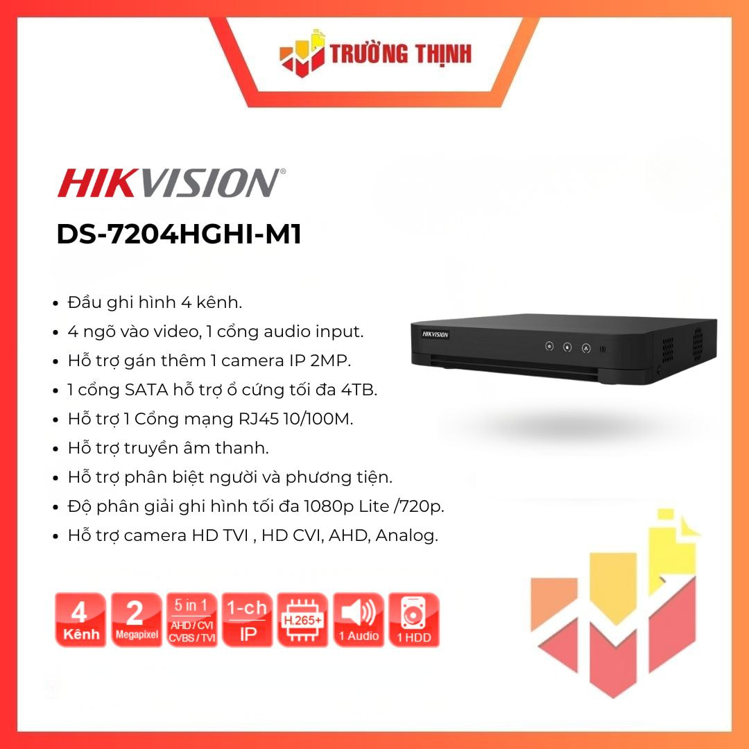 Đầu ghi DVR Hikvision DS-7204HGHI-M1