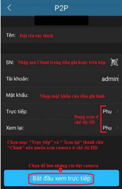 Xem bằng chế độ p2p Xem bằng chế độ p2p