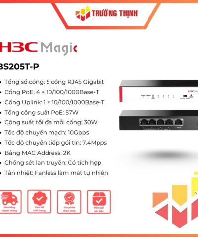 Switch 5 Cổng POE Gigabit H3C Magic BS205T-P