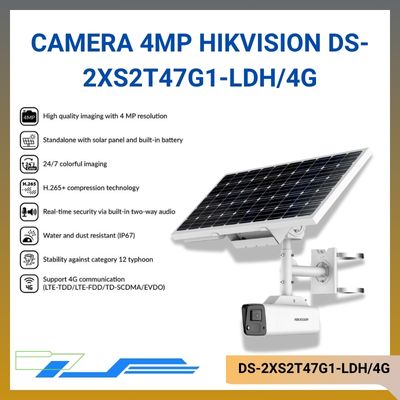 CAMERA IP 4G HIKVISION DS-2XS2T47G1-LDH/4G/C18S40 4MP