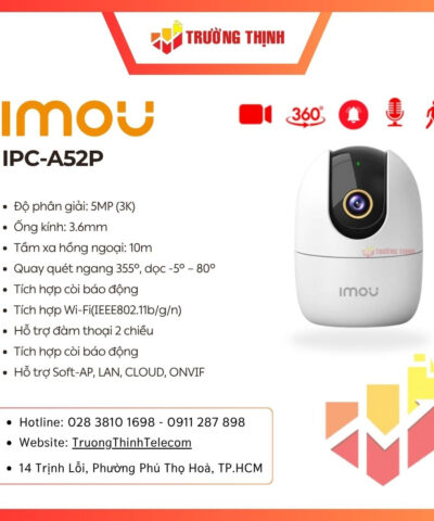 Camera Wifi quay quét trong nhà 5MP IMOU IPC-A52P