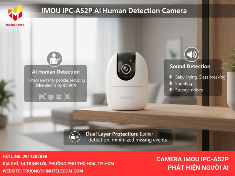 Camera IMOU IPC-A52P phát hiện người AI