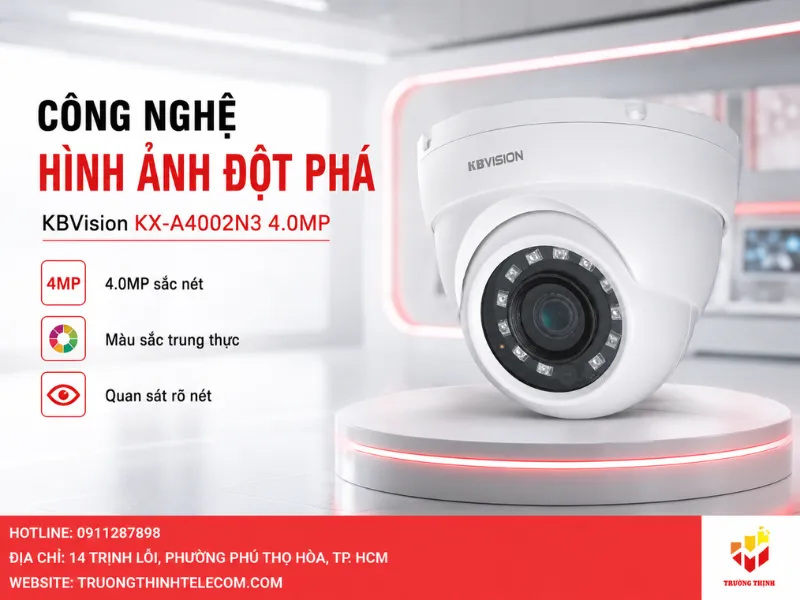 Công nghệ hình ảnh đột phá trên Camera IP bán cầu KBVision KX-A4002N3 4MP