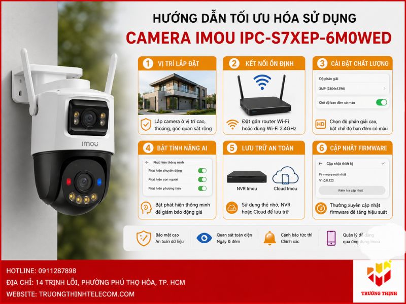 Hướng dẫn tối ưu hóa sử dụng Camera Imou IPC-S7XEP-6M0WED