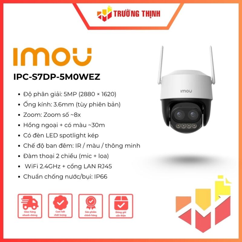 Camera WiFi 5MP IMOU IPC-S7DP-5M0WEZ (Cruiser Z 3K)