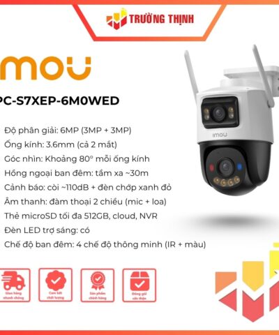 Camera WiFi 6MP IMOU IPC-S7XEP-6M0WED xoay 360 độ ngoài trời