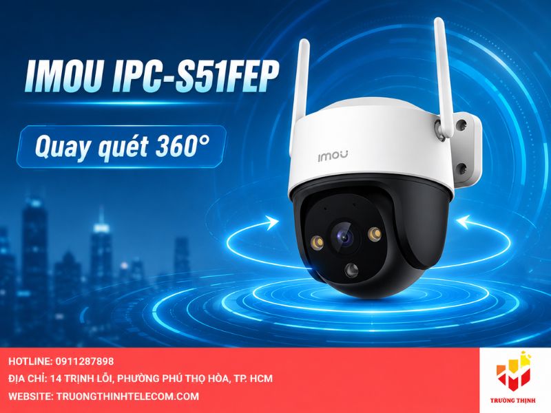 IMOU IPC-S51FEP khả năng quay quét 360 độ