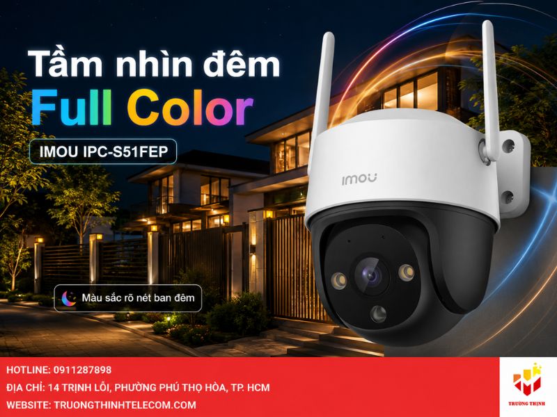 Tầm nhìn đêm Full Color của camera IMOU IPC-S51FEP