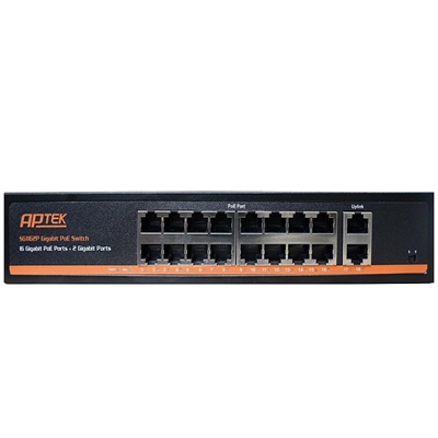 Switch 16 port PoE Gigabit APTEK SG1162P