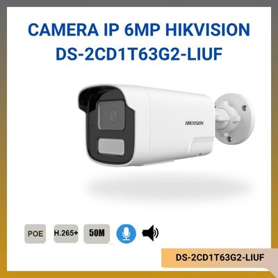 Camera IP hồng ngoại 6MP Hikvision DS-2CD1T63G2-LIUF