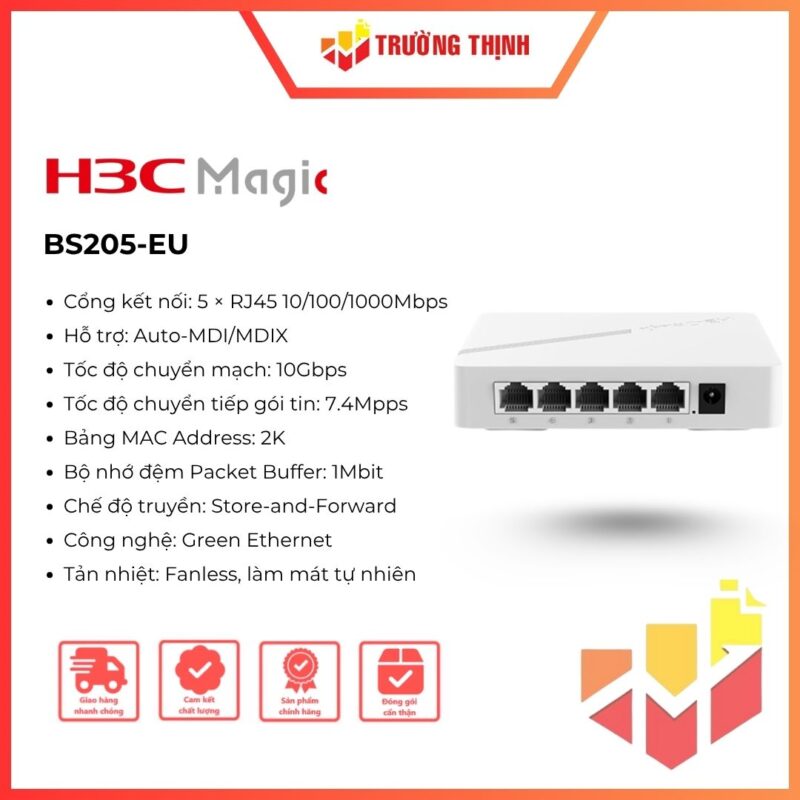 Switch 5 cổng Gigabit H3C Magic BS205-EU Unmanaged