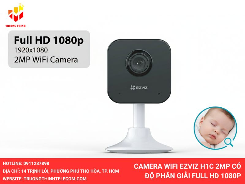 Camera wifi Ezviz H1C 2MP có độ phân giải Full HD 1080p