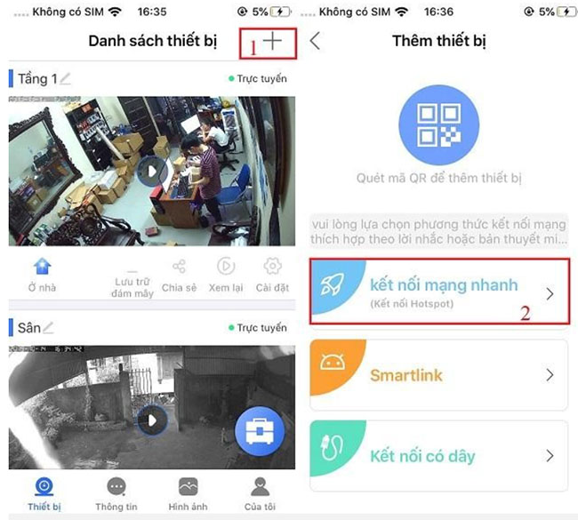 Cấu hình camera Yoosee