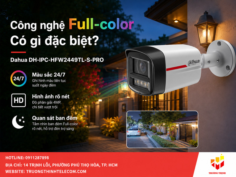 Công nghệ Full-color trên Dahua DH-IPC-HFW2449TL-S-PRO có gì đặc biệt?