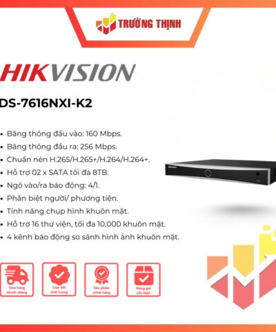Đầu ghi hình IP Hikvision 16 kênh DS-7616NXI-K2/VPro