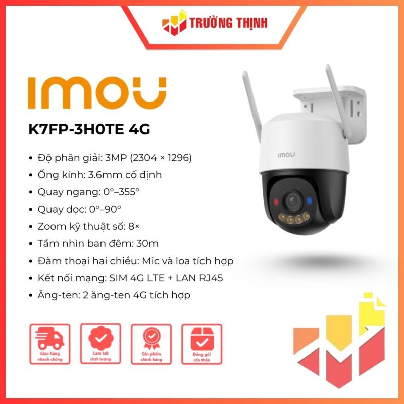 Camera PT Full Color IMOU Cruiser SC 4G 3MP IPC-K7FP-3H0TE