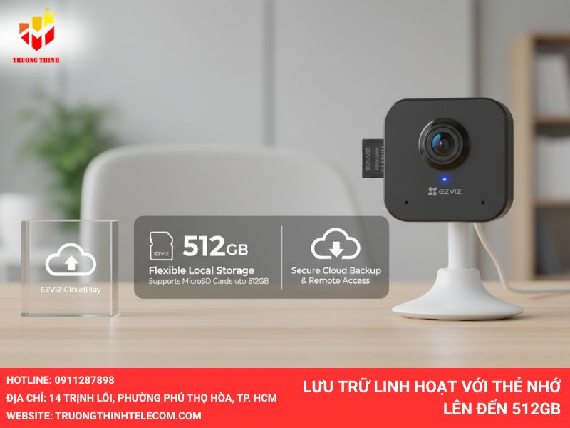 Lưu trữ linh hoạt với thẻ nhớ lên đến 512GB