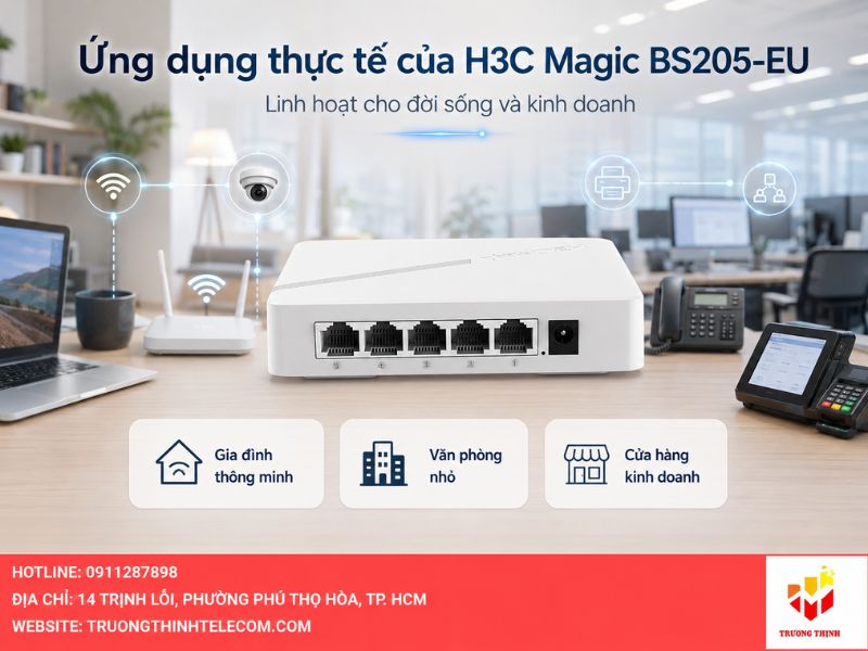 Ứng dụng thực tế của H3C Magic BS205-EU trong đời sống và kinh doanh