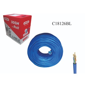 Cáp mạng CAT5 0,50CCA 305M BLUE UNITEK C18126BL
