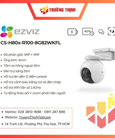 Camera WiFi quay quét 2K Ezviz CS-H80x-R100-8G82WKFL