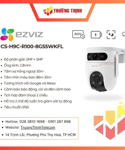 Camera ngoài trời mắt kép thông minh Ezviz CS-H9c-R100-8G55WKFL