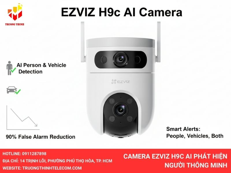 Camera Ezviz H9c AI phát hiện người thông minh
