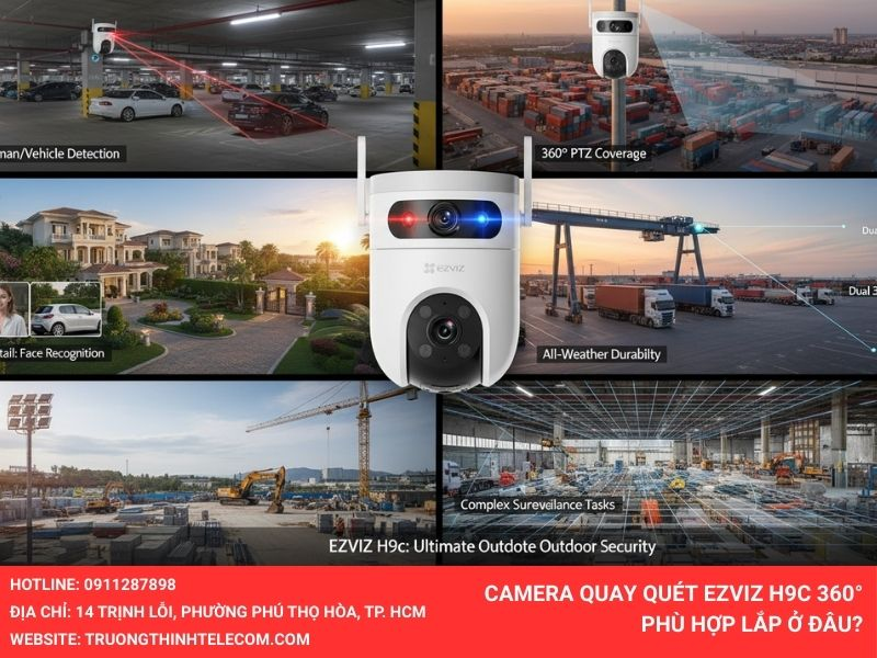 Camera quay quét EZVIZ H9c 360° phù hợp lắp ở đâu?