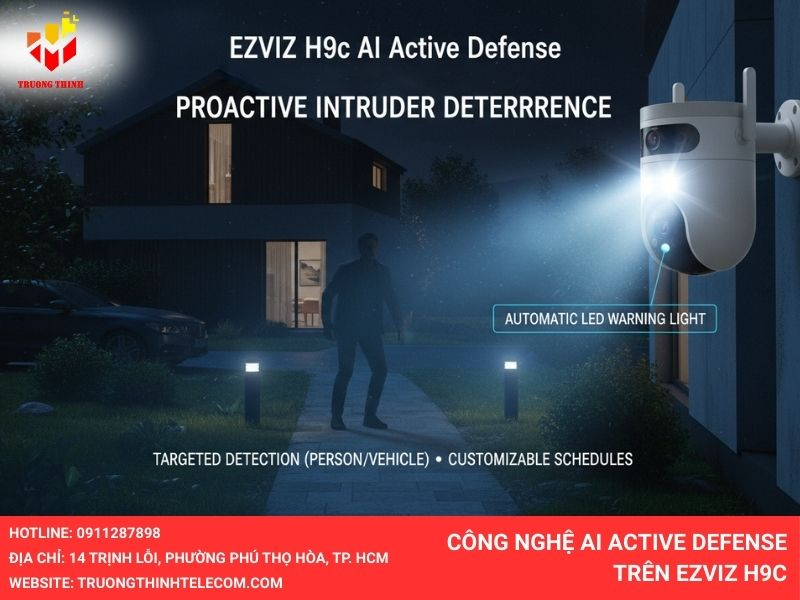 Công nghệ AI Active Defense trên EZVIZ H9c