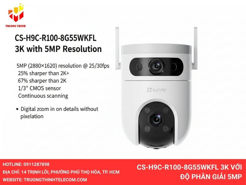 CS-H9C-R100-8G55WKFL 3K với độ phân giải 5MP