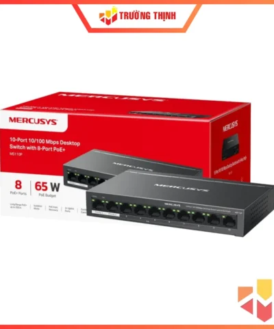 Switch để bàn Mercusys MS110P 10 cổng 10/100Mbps với 8 cổng PoE+