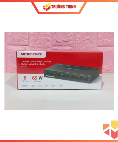 Switch để bàn Mercusys MS110P 10 cổng 10/100Mbps với 8 cổng PoE+