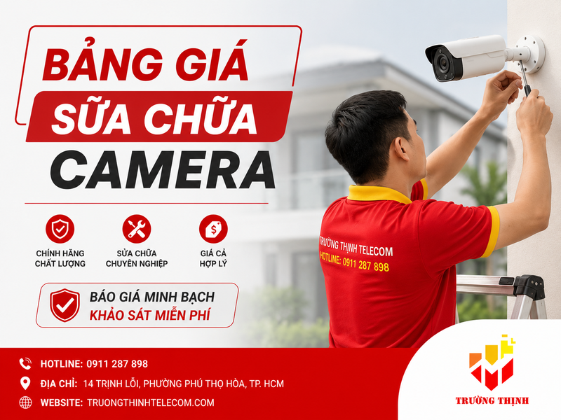Bảng giá sửa chữa camera mới nhất năm 2026