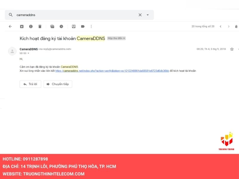 Nhận được email yêu cầu kích hoạt tài khoản