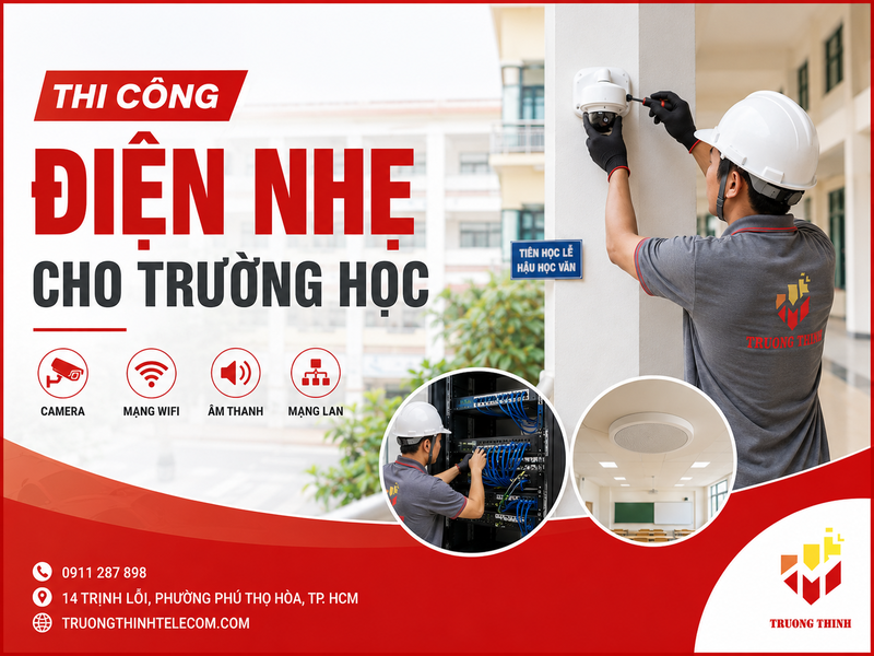 Thi Công Điện Nhẹ Cho Trường Học: Giải pháp hạ tầng hiện đại