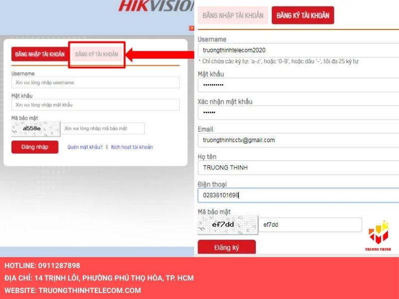 Truy cập website chính thức cameraddns.net
