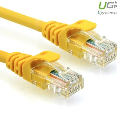 Dây mạng CAT5e UTP lan, màu vàng, dài 2M Ugreen 11231