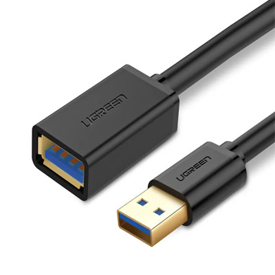 Cáp dữ liệu USB 3.0 nối dài truyền dữ liệu giữa máy tính và ổ cứng USB dài 0.5m Ugreen 30125