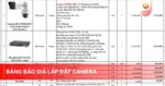 Bảng báo giá lắp đặt camera trọn gói tại nhà giá rẻ 2026